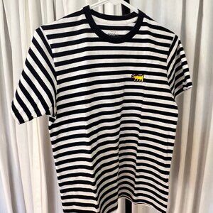 SPRZ NY Keith Haring Short Sleeve Striped T-Shirt
